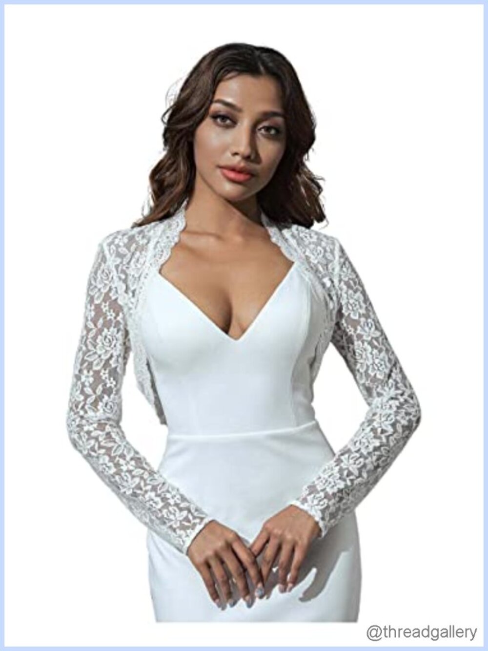 Lace Bolero Shrug Sheer Cropped Cardigan Open Front Wedding